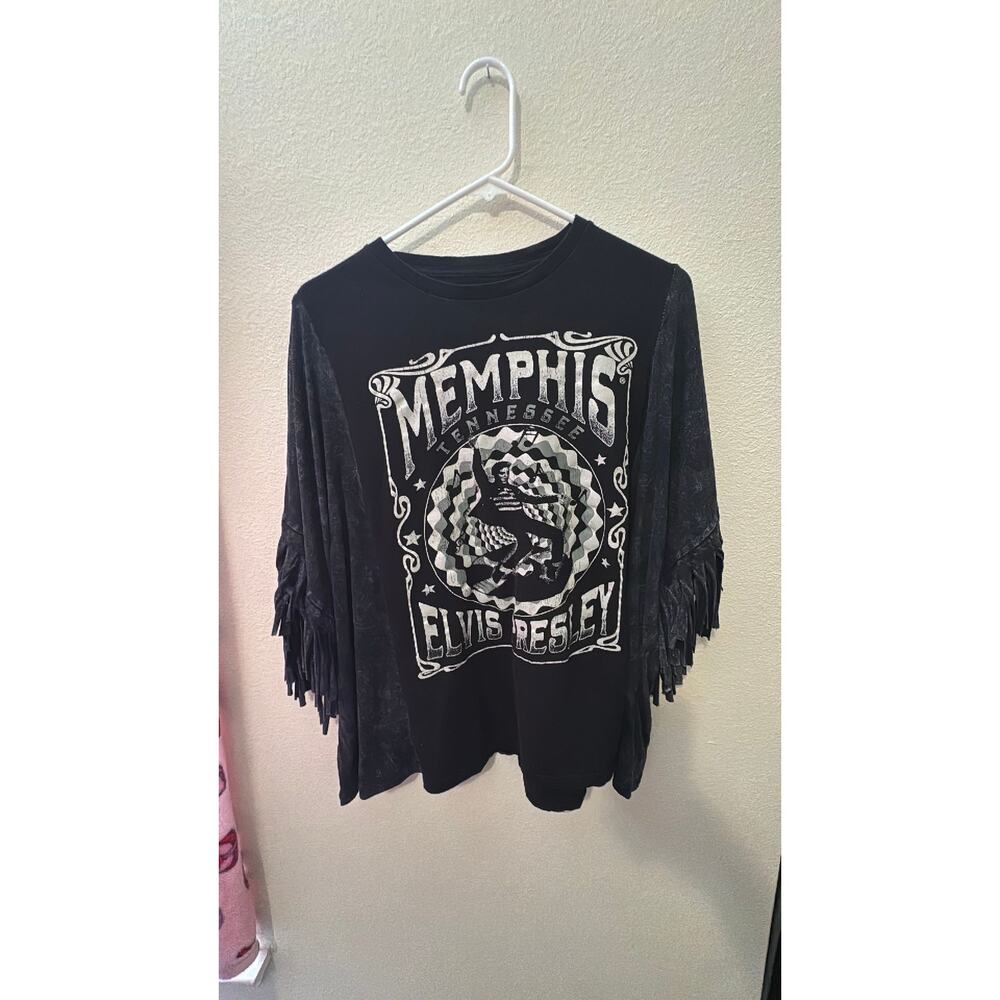 Upcycled Rework Elvis Presley Boho Chic Band T Shirt